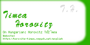 timea horovitz business card